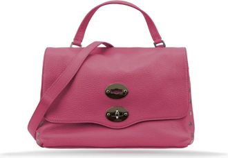 Zanellato Schoudertas van generfd leer - Dames - Handtassen - Roze - ONE Size - Leer - Tassen