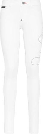 Philipp Plein Jeans, Dames, Wit, W27, Denim, Denim Super High Waist Jegging