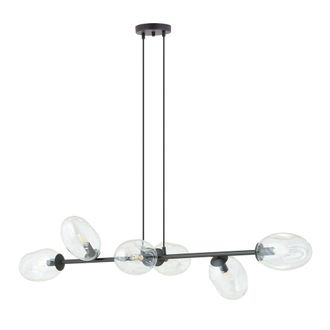 Wonderlamp L&aacute;mpara colgante con altura ajustable y 6 esferas transparentes