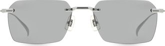 Dunhill DU0061S Asian Fit 004 Mens Sunglasses Silver Size 56