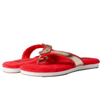 Jack Rogers Rosie Comfort Flip-Flop Fire Red / Platinum / Platinum 124211FF01-600 Womens