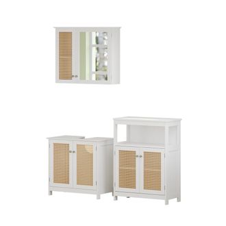 Vicco Conjunto De Muebles De Ba&ntilde;o Rosario, Blanco, 3 Piezas