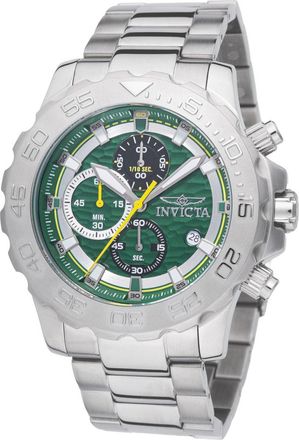 Invicta Pro Diver 50245 Heren Horloge - Quartz Uurwerk - Roestvrij Staal met groene Wijzerplaat - 54mm