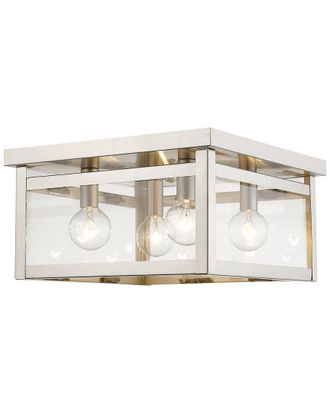 Livex Lighting Livex Milford 4-Light Brushed Nickel Ceiling Mount