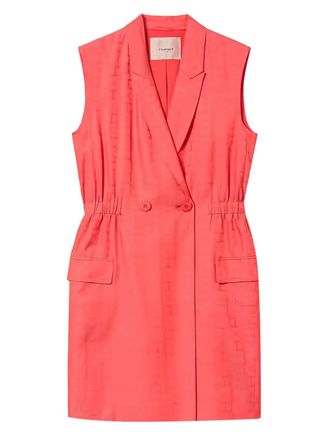 Twin-Set double-breasted jacquard mini dress - women - Viscose - 48 - Pink