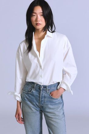 Levi's Long Sleeve Woven Shirt - Women - XS - White / White