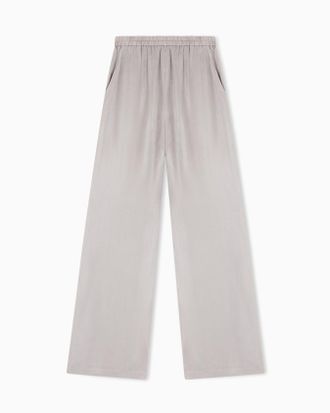 Emporio Armani Washed Fluid Lyocell Elastic Trousers