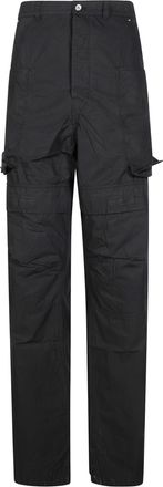 Rick Owens Stefan Cargo Straight-Leg Utility Pockets Cargo Pants