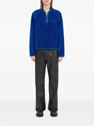 Maison Margiela Teddy Fleece Half-Zip Sweatshirt - Blue