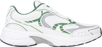 Tommy Jeans Witte Sneaker 25 - Heren - Sneakers - Wit - 44 EU - Polyester - Schoenen