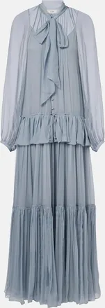 Chlo&eacute; Chlo&eacute; Ruffled silk muslin maxi dress
