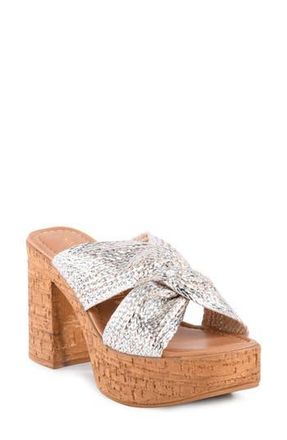 Seychelles Adorned Platform Sandal in Silver at Nordstrom Rack, Size 9.5