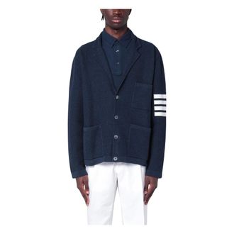 Thom Browne Heren, Truien, Blauw, Maat: XL Katoen