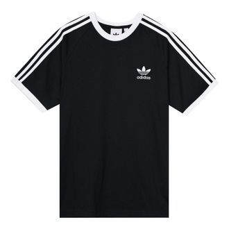 adidas originals Adicolor Classic s 3 Bands Embroidery Logo Sport Short Sleeve Mens Black GN3495