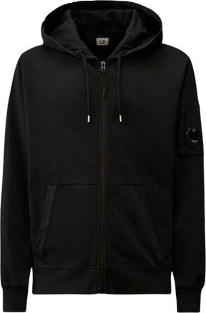 C.P. Company Felpa con cappuccio e zip in pile leggero con lente - - Sweatshirts & Hoodies - Uomo - Nero - S