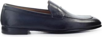 Doucal's Instappers zonder veters - Heren - Loafers - Blauw - 40 1/2 EU - Leer - Schoenen