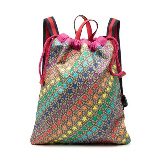 Gucci Pre-owned Womens Gg Supreme Web Star Print Childrens Backpack - Brown Textile - One Size