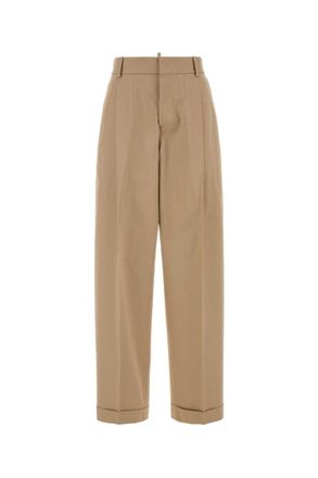 Dsquared2 Tan Relaxed Pleated Pants
