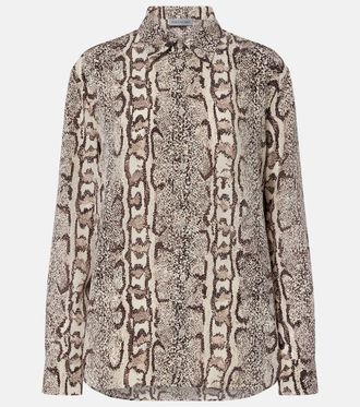 Balenciaga Snake-print silk shirt