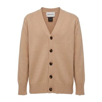 Amaranto Cardigan in Lana e Cashmere - - Knitwear - Uomo - Beige - S