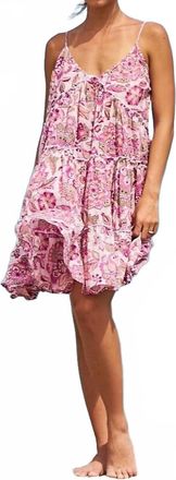 Debbie Katz Amelia Dress In Multi Pretty Pink, Purple, Orange And Green