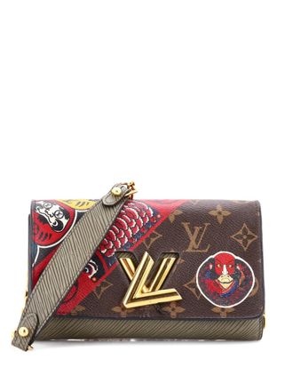 Louis Vuitton Twist Chain Wallet Limited Edition Kabuki Stickers Monogram Canvas crossbody bag - Bruin