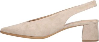 Notre-V Schoenen, Dames, Beige, 42 EU, Leer, Pumps met spitse neus