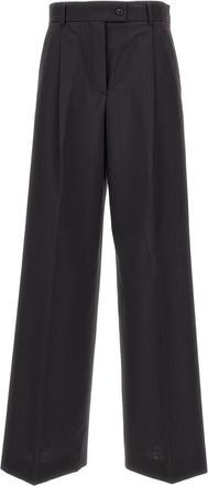Sportmax Pleated Sail Trousers With Side Pockets And Wide-Leg Design