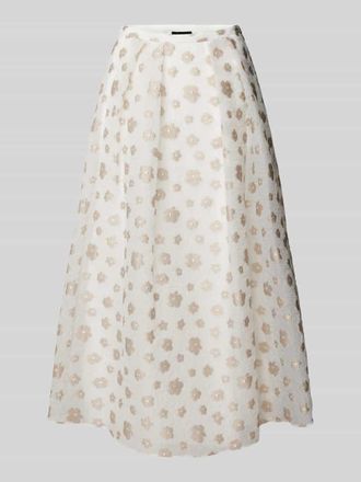 Emporio Armani Maxirock mit gelegten Falten in Offwhite, Gr&ouml;&szlig;e 42