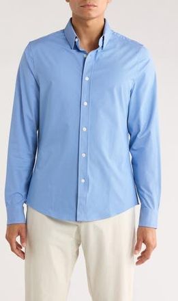 Rhone Commuter Slim Fit Button-Up Shirt in Blue at Nordstrom Rack, Size Xx-Large