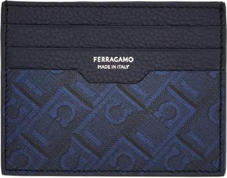 Ferragamo Portacarte con monogramma - Blu