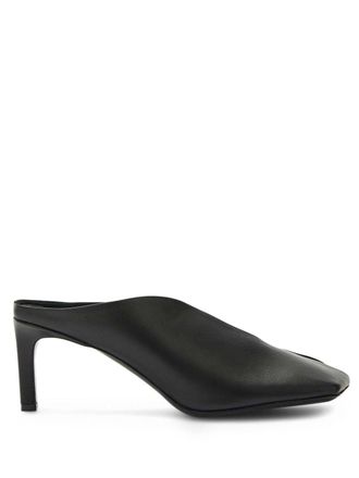 Jil Sander Mules a punta quadrata - Nero