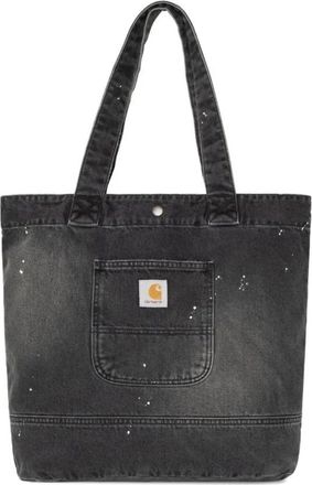 Carhartt Work in Progress Denim Tote - Heren - Shoppers - Zwart - ONE Size - Denim - Tassen