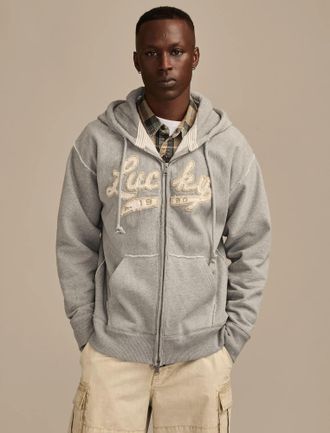 Lucky Brand Mens Lucky Full Zip Hoodie