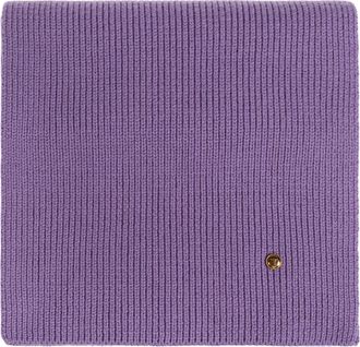 Versace Ribbed Wool Knit Scarf - Dames - Wintersjaals - Paars - ONE Size - Wol - Accessoires