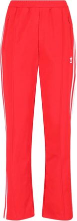 adidas Beckenbauer track pants - women - Cotton/Recycled Polyester - L - Red