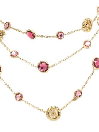 Guess Co gold-tone crystal necklace - women - stainless steel - OS