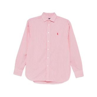 Ralph Lauren Shirts, female, Red, Size: XS Striped Long-Sleeve Blouse