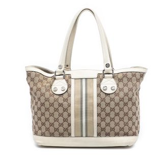 Gucci Tweedehands Gg Canvas Web Sunset Tote