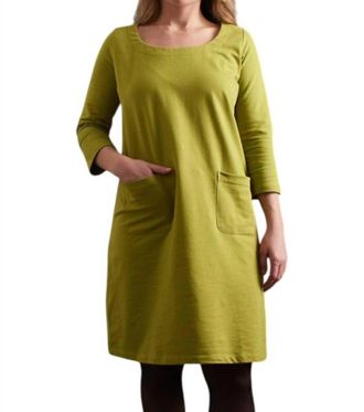 Mata Traders Sylvan Shift Dress In Moss