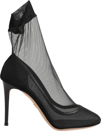 Dolce & Gabbana Black Nylon Stretch Mesh Sock Boots Womens Shoes (Pre-Owned)