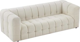 Pascal Morabito Sof&aacute; de 3 plazas en tela boucl&eacute; - Blanco marfil - LERICI de Pascal Morabito