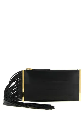 Elisabetta Franchi Leather Clutch Womens Bag