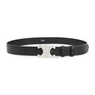 Celine Belts, male, Black, Size: 100 CM Large 30Mm Triomphe Belt