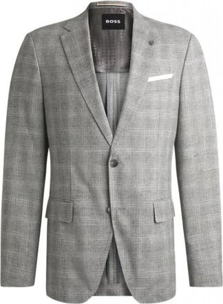 HUGO BOSS H-Hutson 233 Jas - Heren - Blazers - Grijs - M - Wol - Jassen