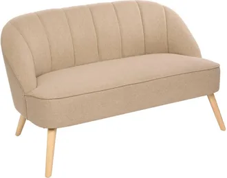 Atmosphera Naova Divano 2 Posti 72x72x126 Cm Tessuto Beige - Atmosphera Cr&eacute;ateur DInt&eacute;rieur