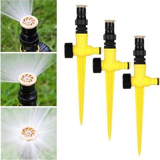 OEM Juego De Aspersores De Jard&iacute;n - Aspersor De Agua - Riego De C&eacute;sped - Rotaci&oacute;n De 360 Grados - 3 Piezas - Verde