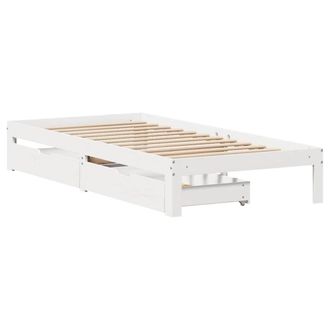 Berkfield Home Restful Bed Frame with Drawers without Mattress White 90x200 cm