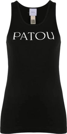 Patou Iconic Tank - Dames - Tops zonder mouwen - Zwart - M - Katoen - Tops