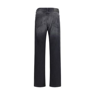 Maison Margiela Mens Black Cotton Straight-Leg Jeans Clothing